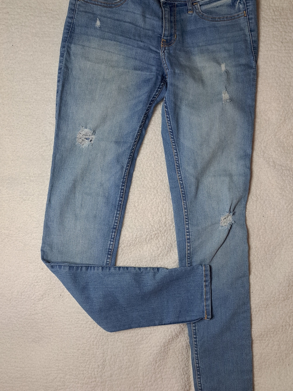 Hollister Light Blue Distressed Skinny Jeans